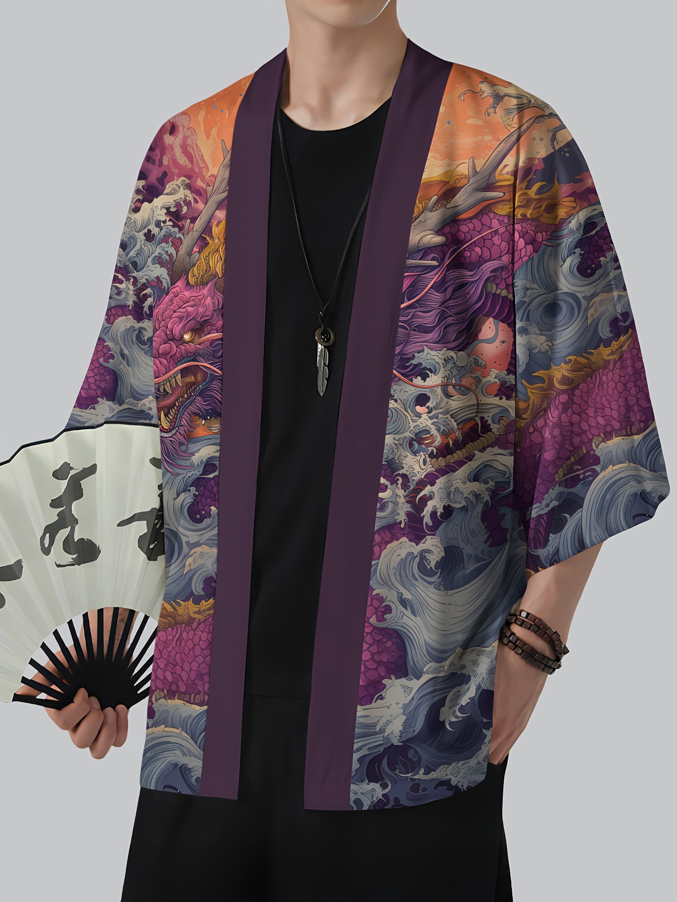 Street Fashion Kimono - 2026 Summer Men's Kimono 3D Printed