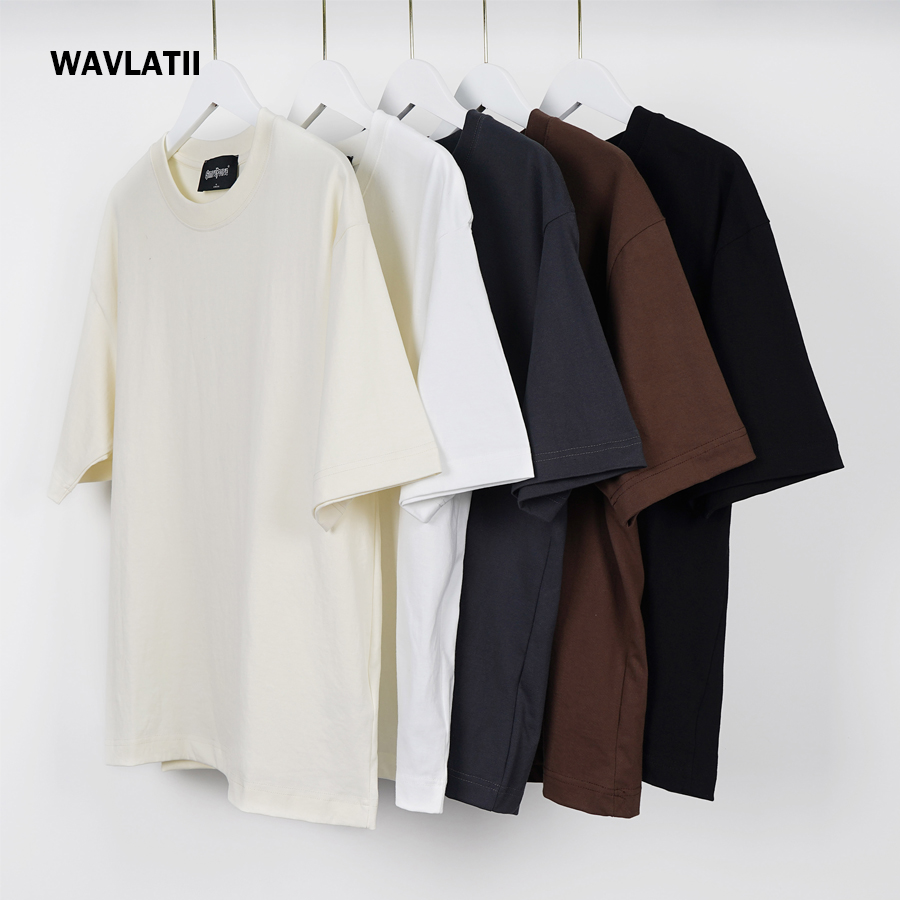Street Fashion Jersey - WAVLATII Oversized White Black T shirt