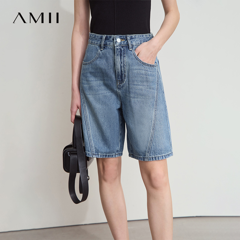 Street Fashion Jeans - AMII Women Jeans Shorts Minimalist 2025
