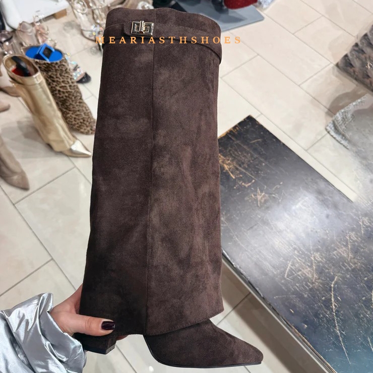 Women's Chunky Heel Knee High  - Street Fashion Winter recensie en prijs