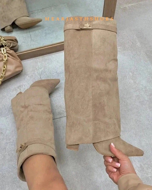 Women's Chunky Heel Knee High  - Street Fashion Winter recensie en prijs
