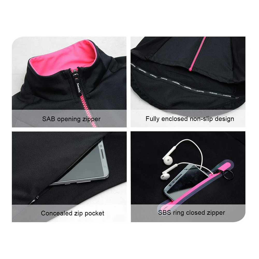Santic Womens Fleece Bike Coat - Windbreak Shell Jacket recensie en prijs