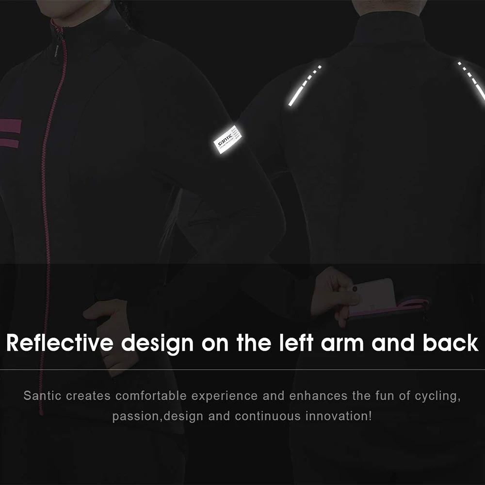 Santic Womens Fleece Bike Coat - Windbreak Shell Jacket recensie en prijs