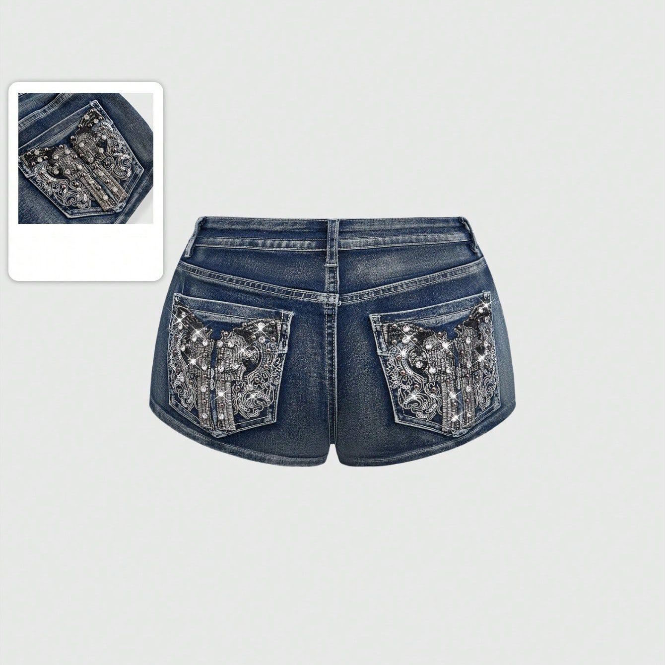 Summer Rhinestone Embroidered  - Street Fashion Jeans recensie en prijs