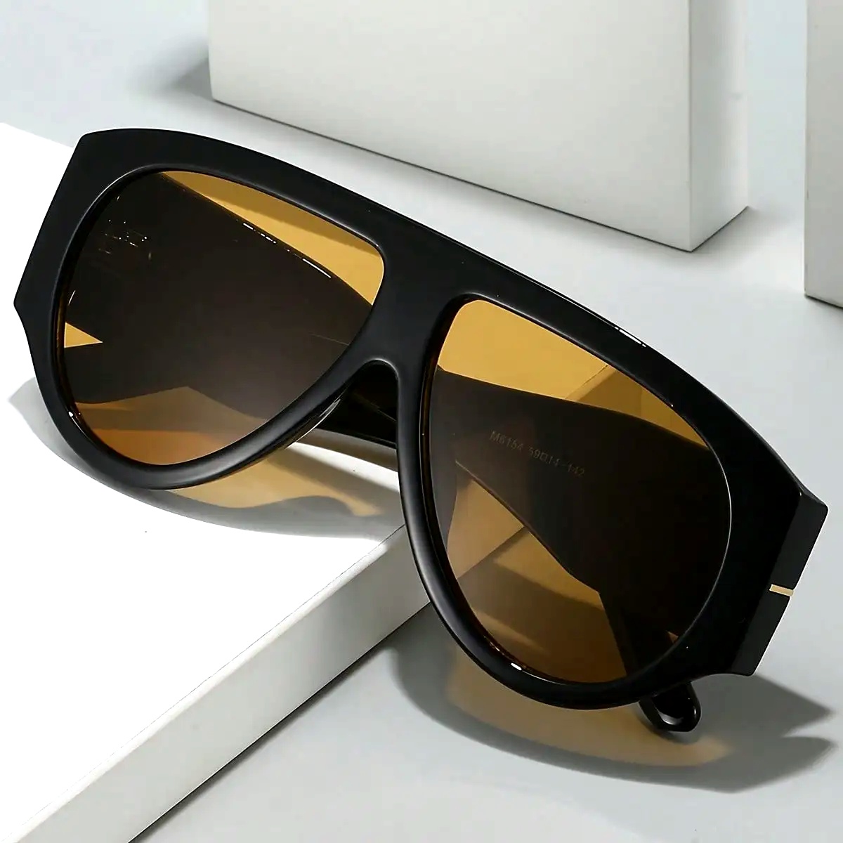 UV400 Vintage Oversized Sungla - Street Fashion Photo recensie en prijs