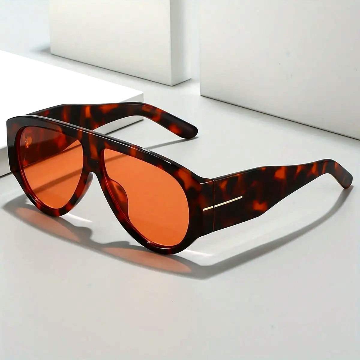 UV400 Vintage Oversized Sungla - Street Fashion Photo recensie en prijs