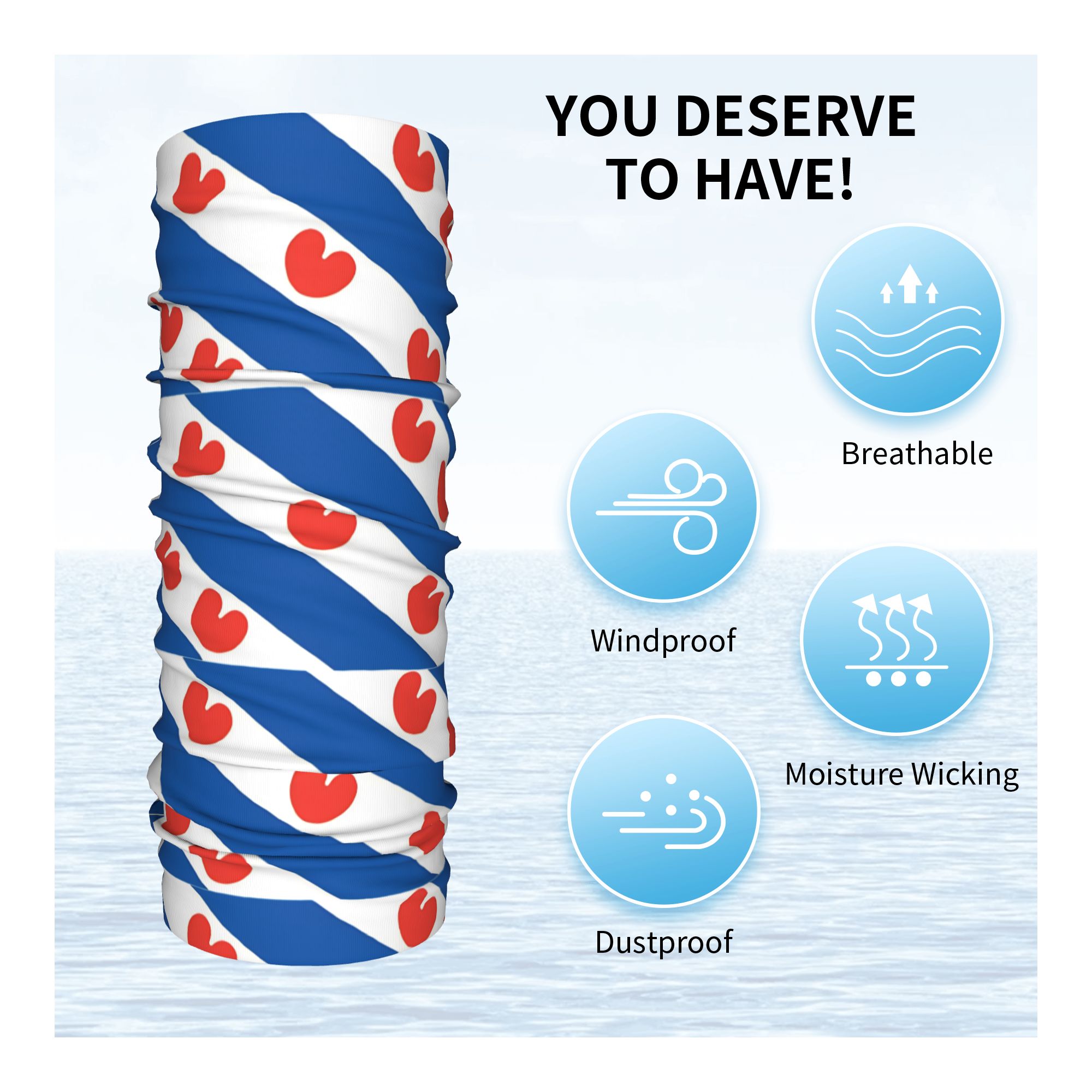 Friesland Flag Bandana  Vintag - Balaclava Face Mask recensie en prijs