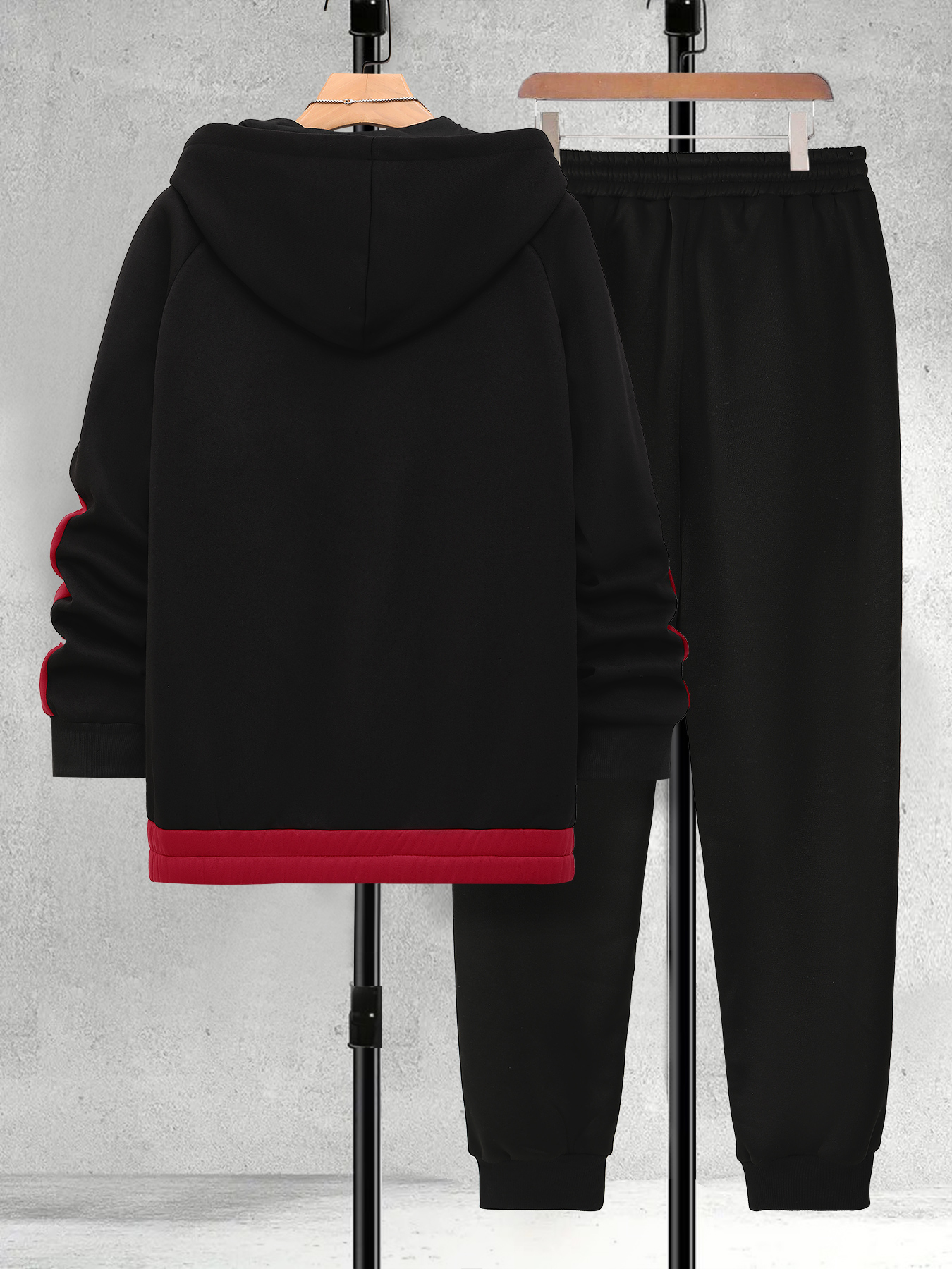 Men's Plus Size Black & Red Co - Street Fashion Art recensie en prijs