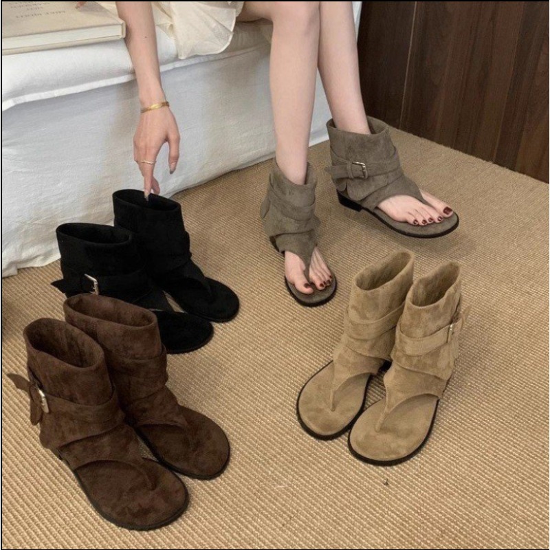 2025Spring Clip Toe Flats Sand - Street Fashion Dress recensie en prijs