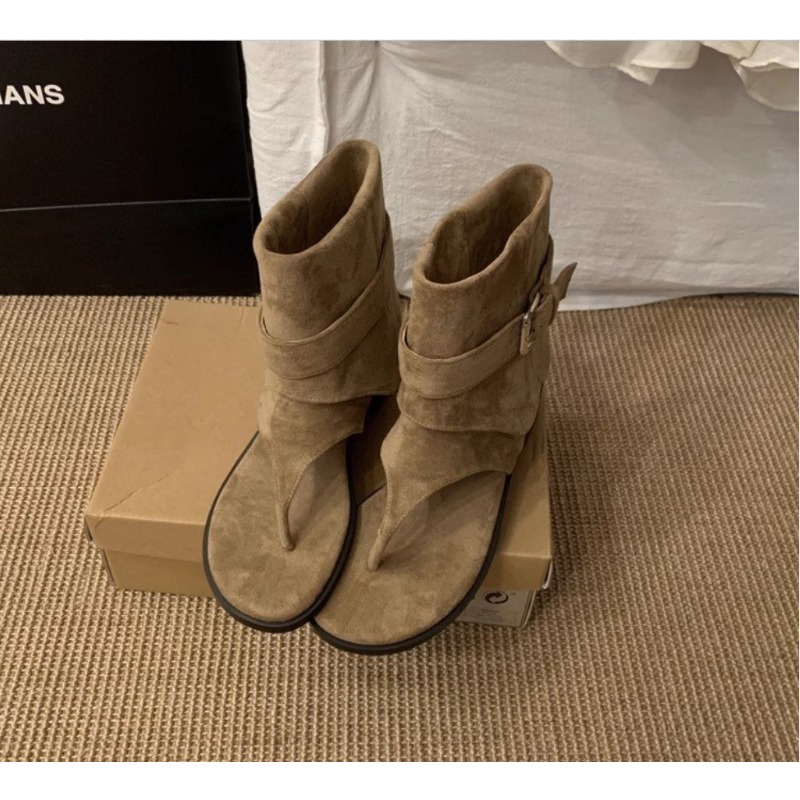 2025Spring Clip Toe Flats Sand - Street Fashion Dress recensie en prijs