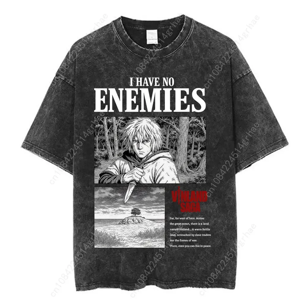 Vintage Washed Anime Vinland S - Street Fashion Anime recensie en prijs