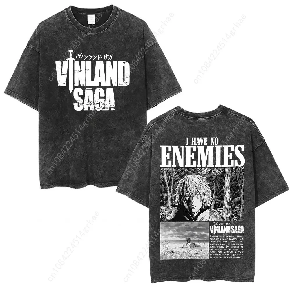 Vintage Washed Anime Vinland S - Street Fashion Anime recensie en prijs