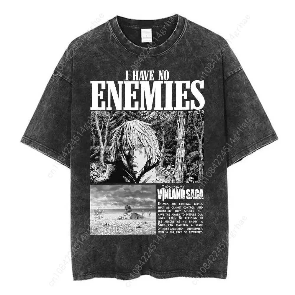 Vintage Washed Anime Vinland S - Street Fashion Anime recensie en prijs