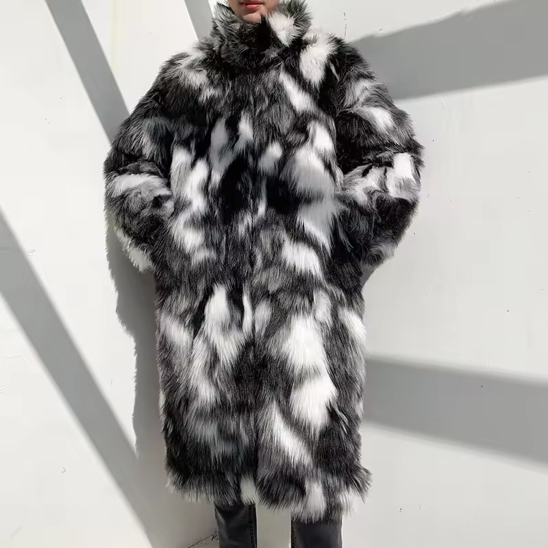Winter Hip Hop Long Faux Fur C - Street Fashion Korean recensie en prijs