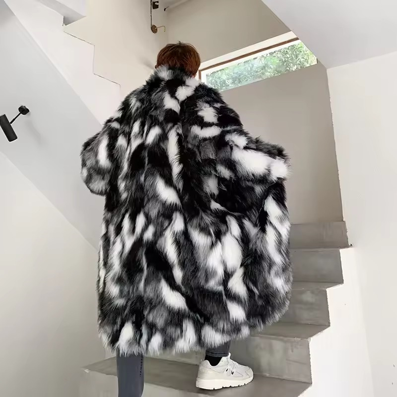 Winter Hip Hop Long Faux Fur C - Street Fashion Korean recensie en prijs