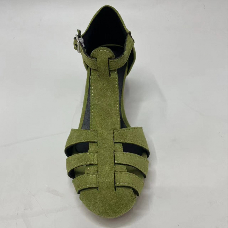 Women's Green Suede Kitten Hee - Street Fashion Dress recensie en prijs