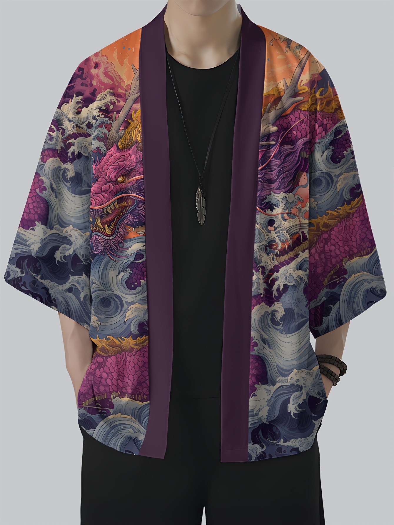 2026 Summer Men's Kimono 3D Pr - Street Fashion Kimono recensie en prijs