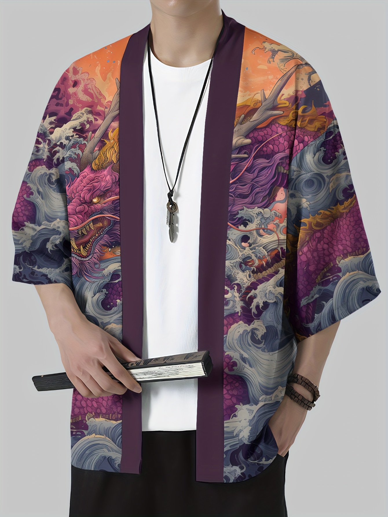 2026 Summer Men's Kimono 3D Pr - Street Fashion Kimono recensie en prijs