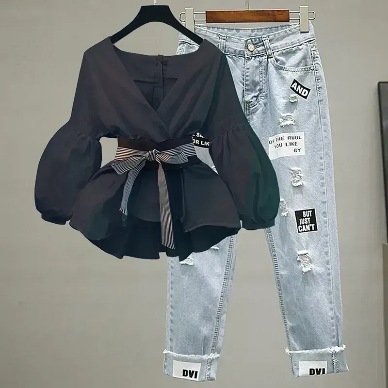 Women Elegant V-Neck Stripe La - Street Fashion Korean recensie en prijs