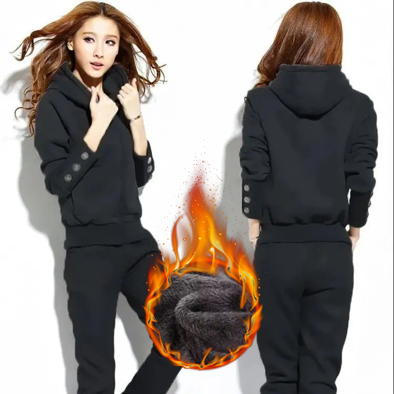 Winter 2 Pieces Sets Hooded Pl - Street Fashion Korean recensie en prijs
