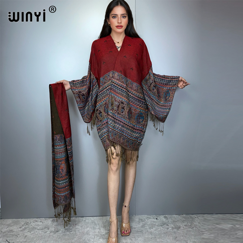WINYI kimono maxi coat Africa  - Street Fashion Kimono recensie en prijs