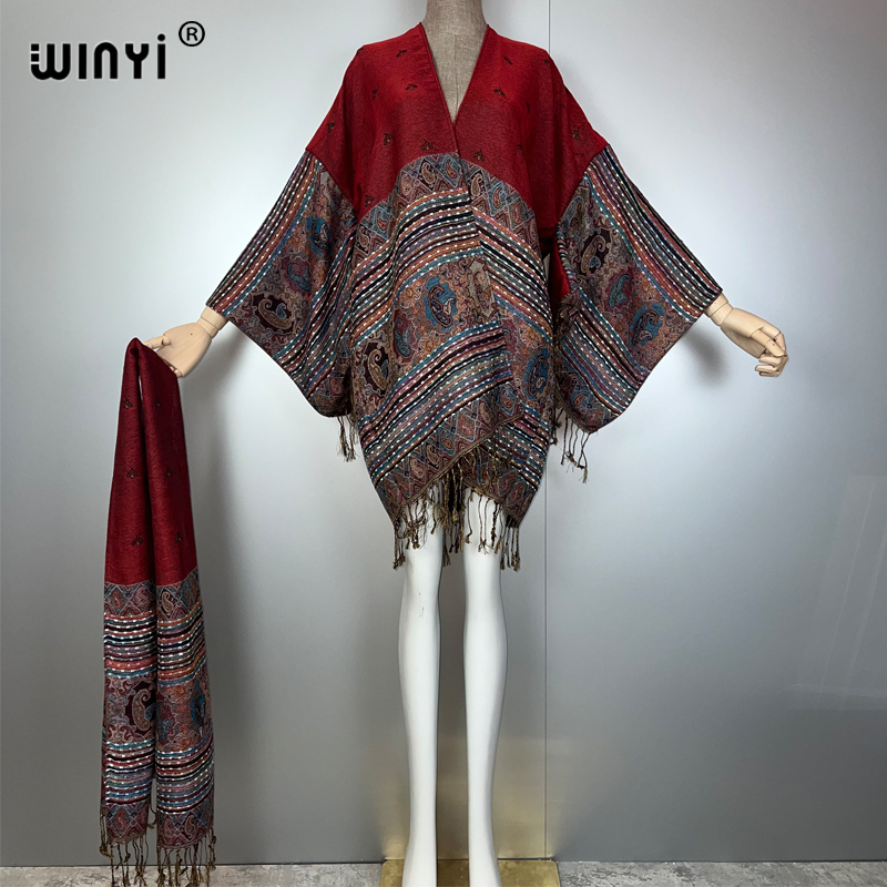 WINYI kimono maxi coat Africa  - Street Fashion Kimono recensie en prijs