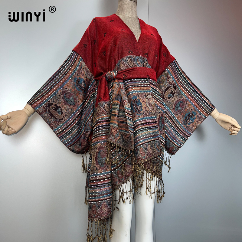 WINYI kimono maxi coat Africa  - Street Fashion Kimono recensie en prijs