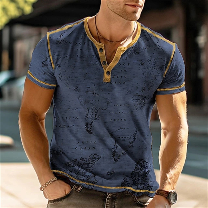 Men's Henry Shirts Funny 3D Pr - Street Fashion Men recensie en prijs