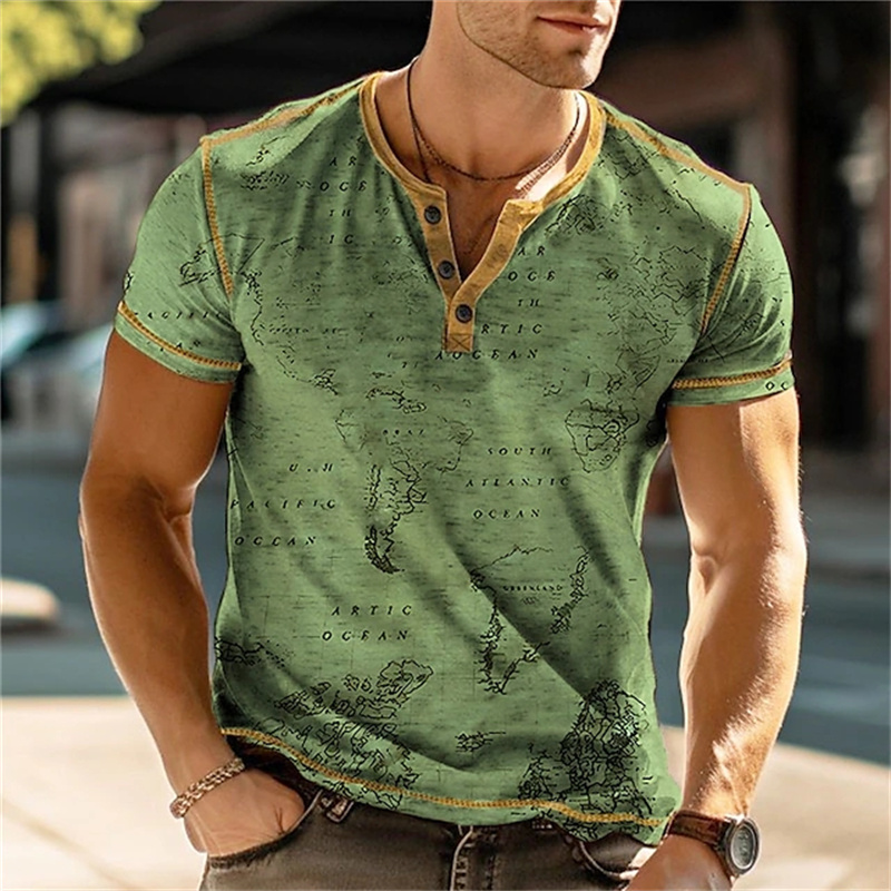 Men's Henry Shirts Funny 3D Pr - Street Fashion Men recensie en prijs
