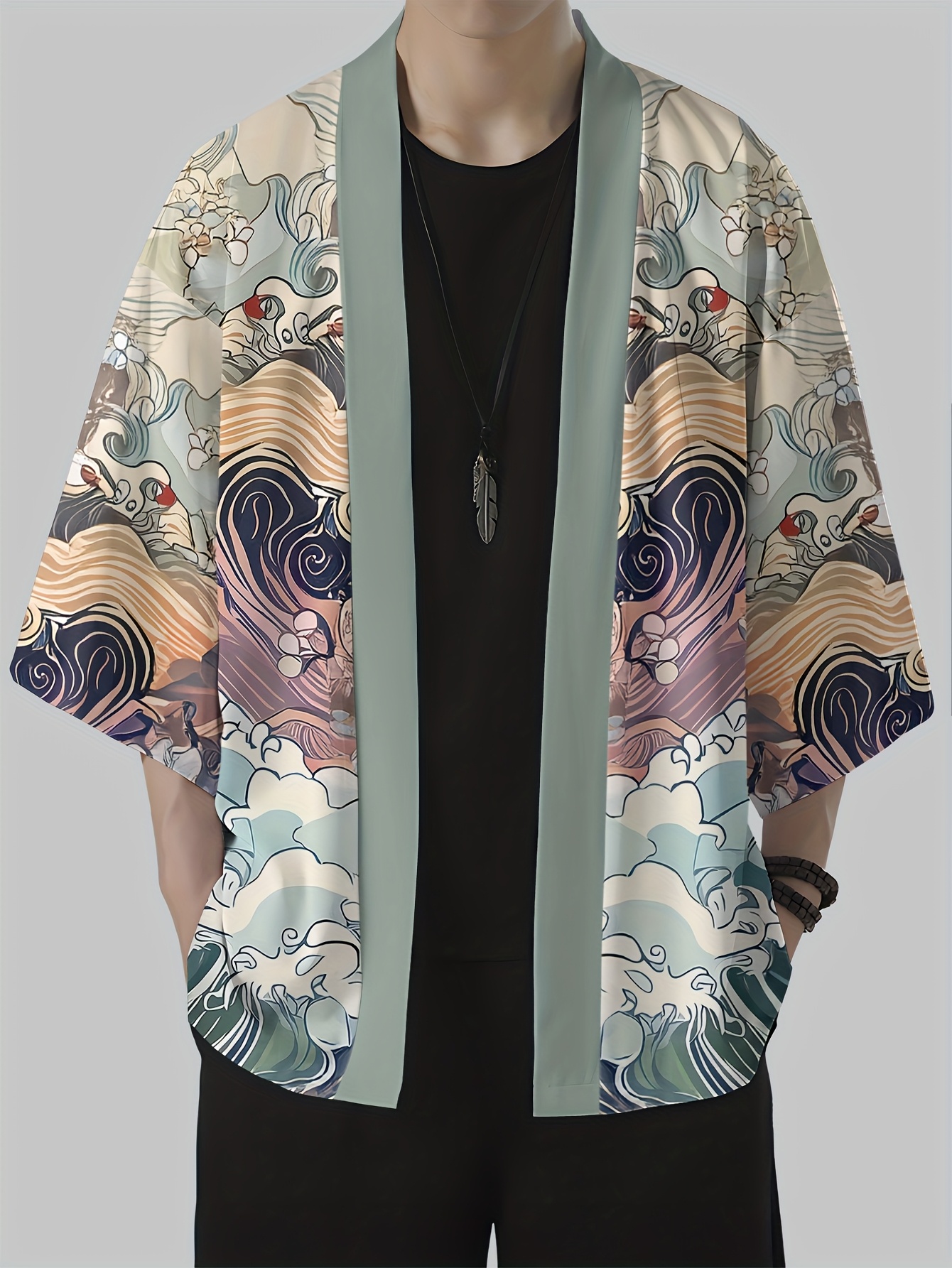 2026 Summer Men's Kimono 3D Pr - Street Fashion Kimono recensie en prijs