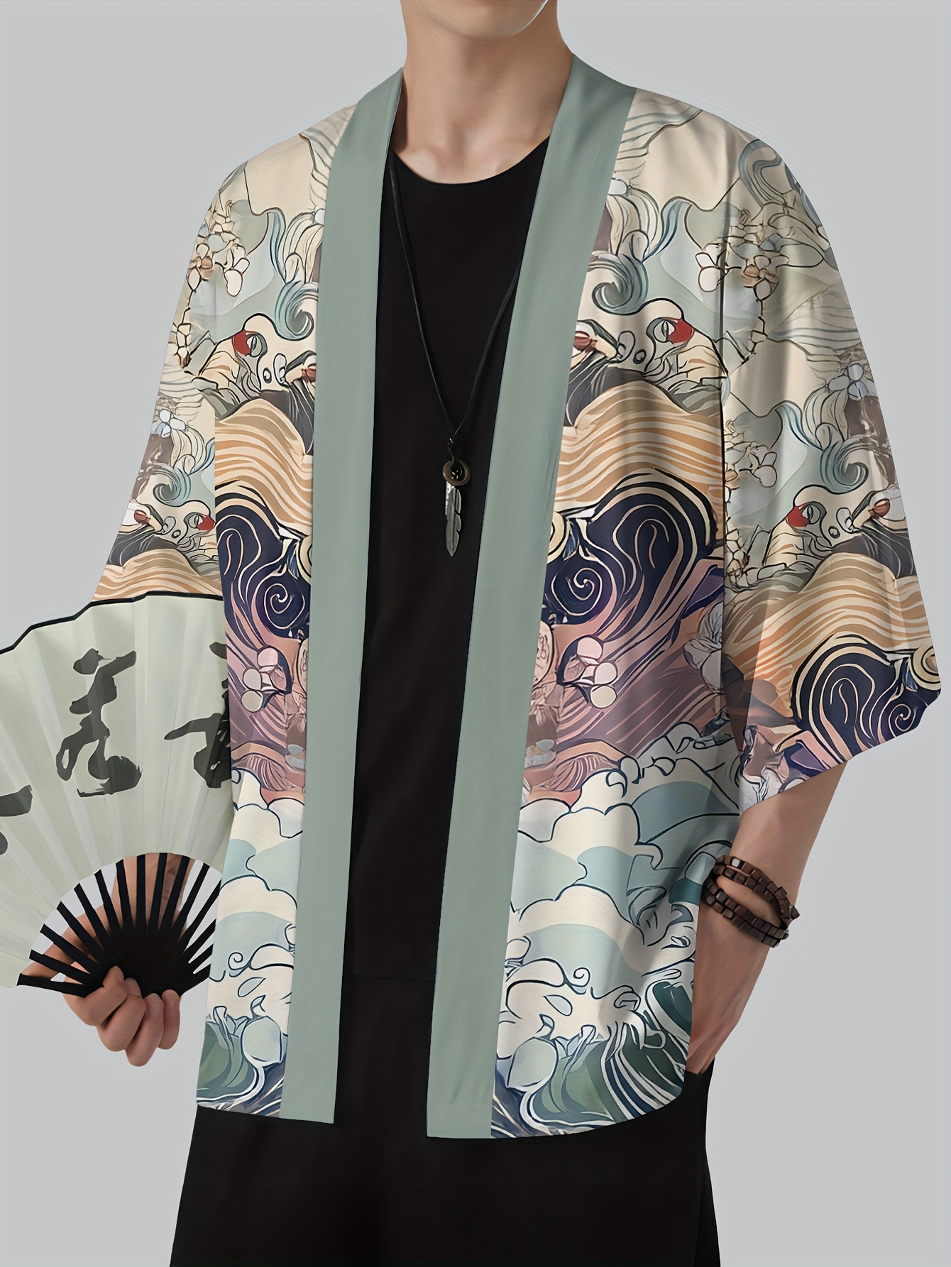 2026 Summer Men's Kimono 3D Pr - Street Fashion Kimono recensie en prijs