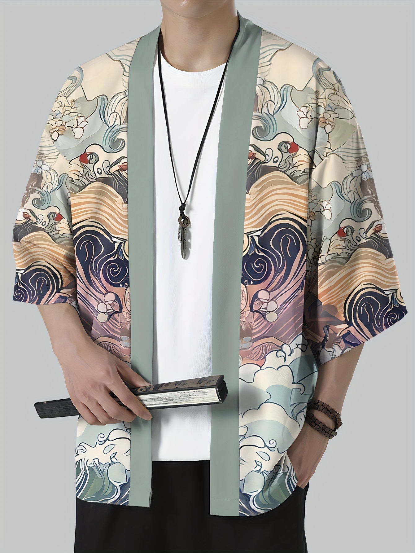 2026 Summer Men's Kimono 3D Pr - Street Fashion Kimono recensie en prijs