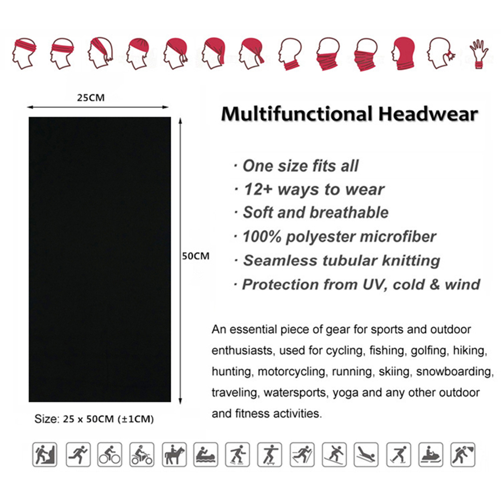 Seamless Solid Color Bandanas  - Balaclava Face Mask recensie en prijs