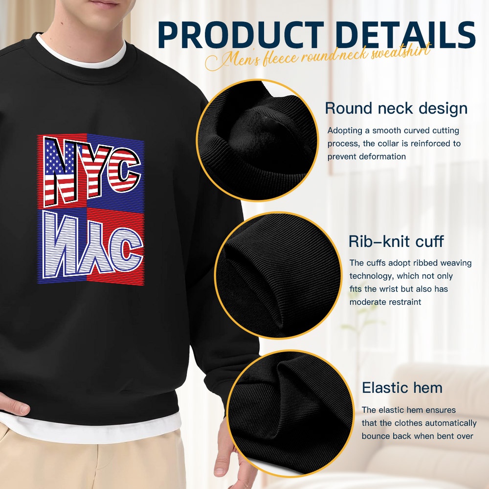 Men's Black Crew Neck Pullover - Street Fashion Nyc recensie en prijs