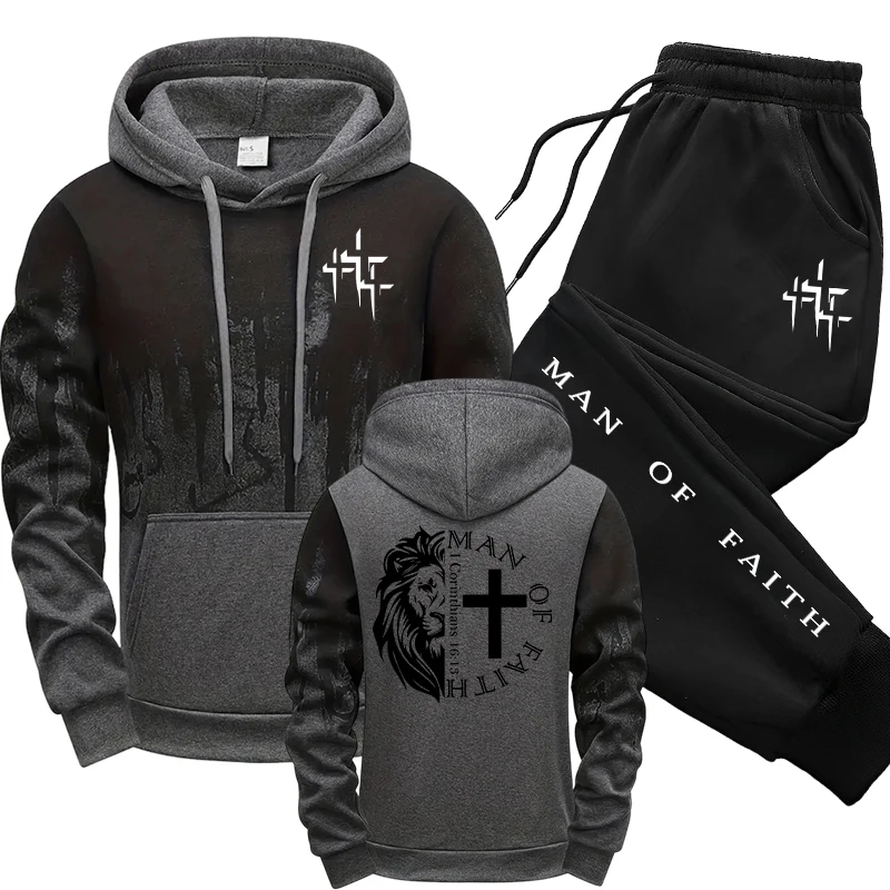 Man of Faith Pattern Men's Set - Street Fashion Art recensie en prijs