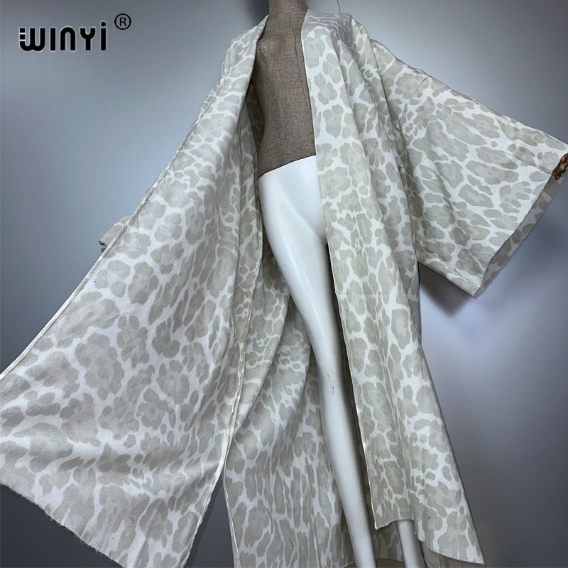 WINYI winter Leopard cardigan  - Street Fashion Kimono recensie en prijs