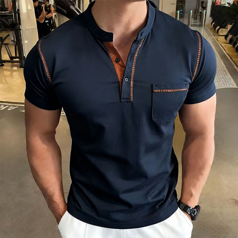 New Summer Men's Henry Collar  - Street Fashion Men recensie en prijs